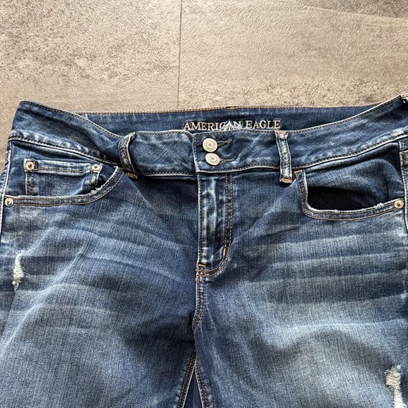 American Eagle Outfitters Women's Boot Cut Jeans - Dark Blue - Picture 6 of 7